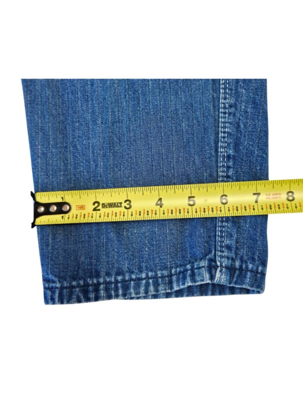 Vintage Rocky Mountain Jeans 26 x 34 Blue Striped High Rise Western Flap Pocket - Picture 12 of 12
